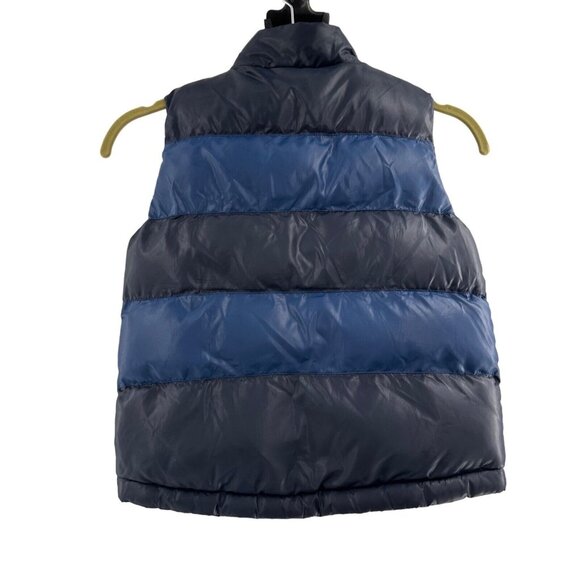 The Childrens Place XS 4 Navy Blue Puffer Vest With Zipper Pockets Stand Collar - Picture 6 of 8